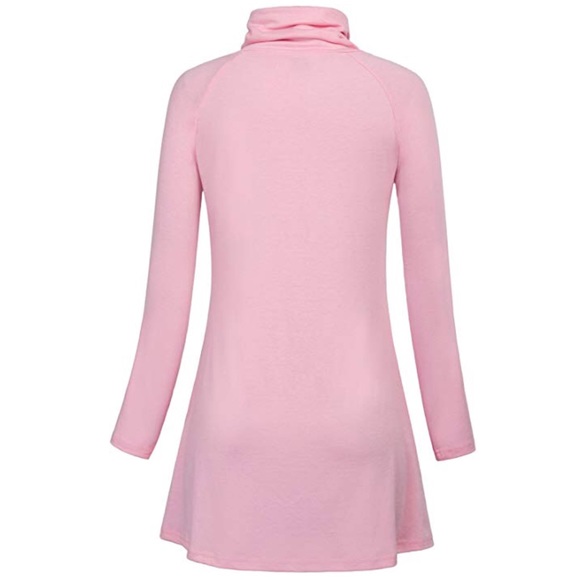 Blush Button Detail Turtleneck Lightweight Sweater - Picture 4 of 6